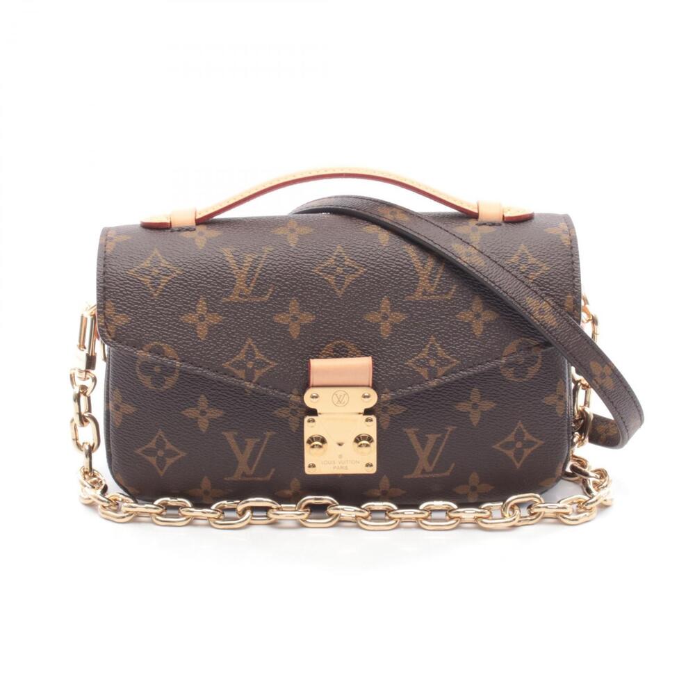Louis Vuitton Metis EW Monogram Handbag Canvas Leather Brown